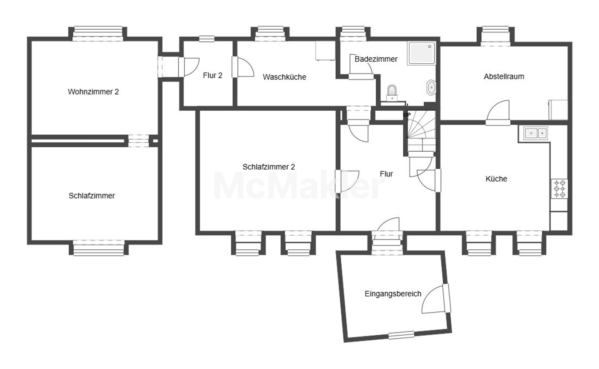 Privatsphäre & viele Möglichkeiten -Haus in Alleinlage mit großem Grundstück zw. Merbitz und Löbejün – Grundriss 1