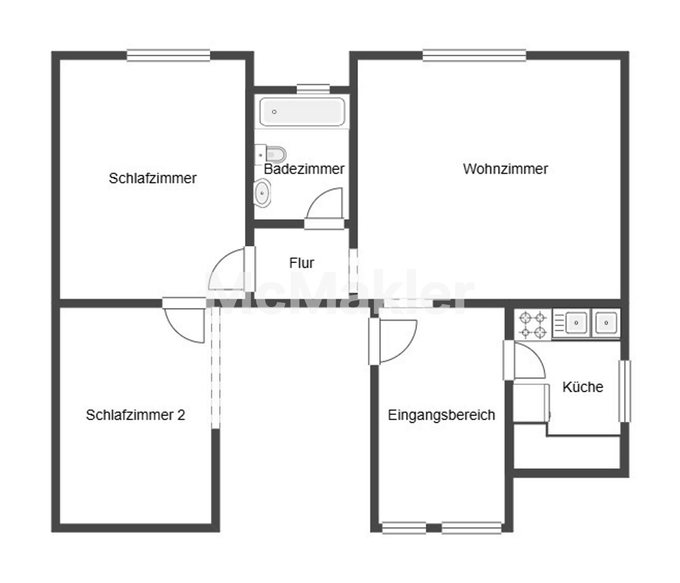 Bezugsfreie 3,5-Zimmer-Wohnung mit Garage in Stuttgart-Kaltental – Grundriss 1