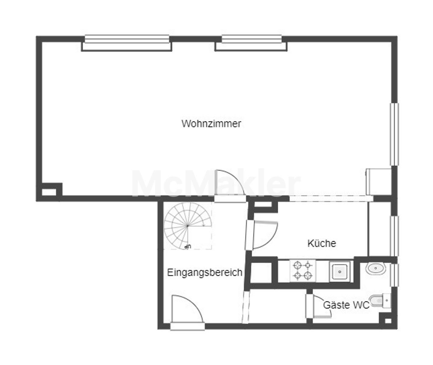 Ort der Gemütlichkeit: Moderne 3-Zi.-Whg. in zentraler Lage – Grundriss 1