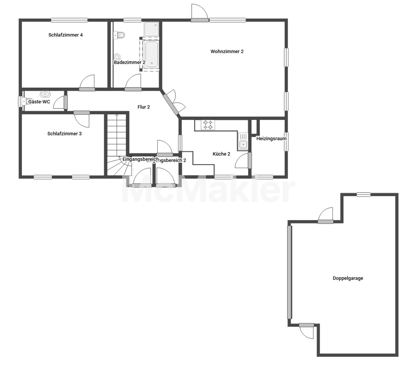 Gepflegtes Ein- oder Zweifamilienhaus in ruhiger Lage von Enge-Sande – Grundriss 1