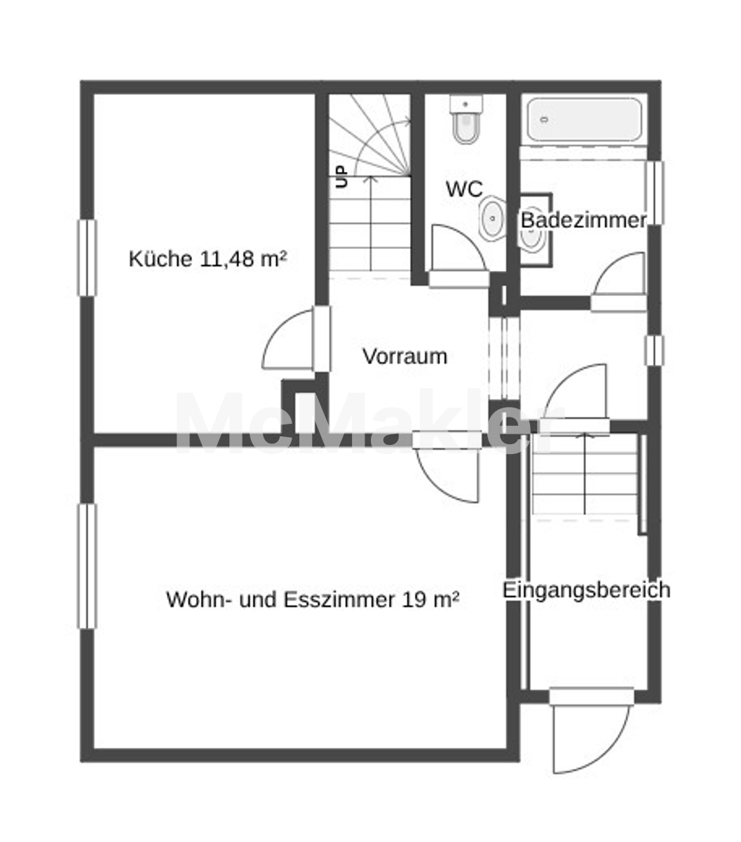 Wohnqualität in Liesing – gemütliches Haus mit gepflegtem Garten in grüner Lage von Inzersdorf – Grundriss 1