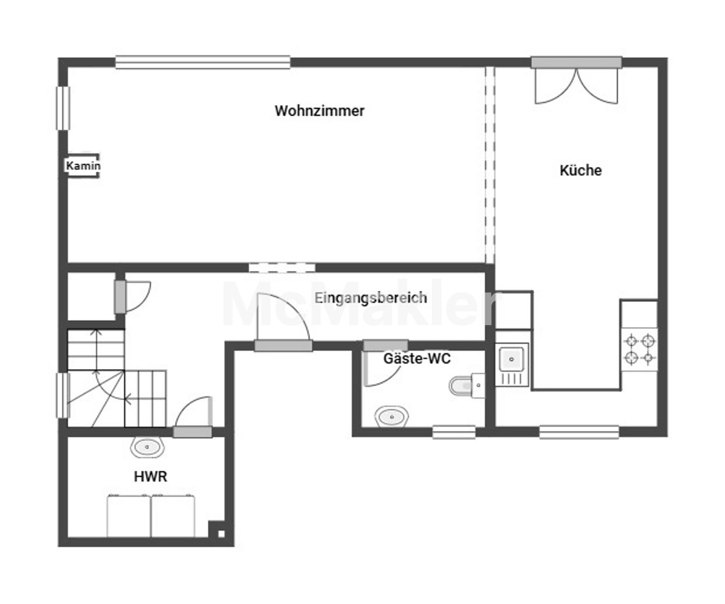 Gehoben und saniert: EFH mit Garten in Maasholm Bad unweit der Schlei – Grundriss 1