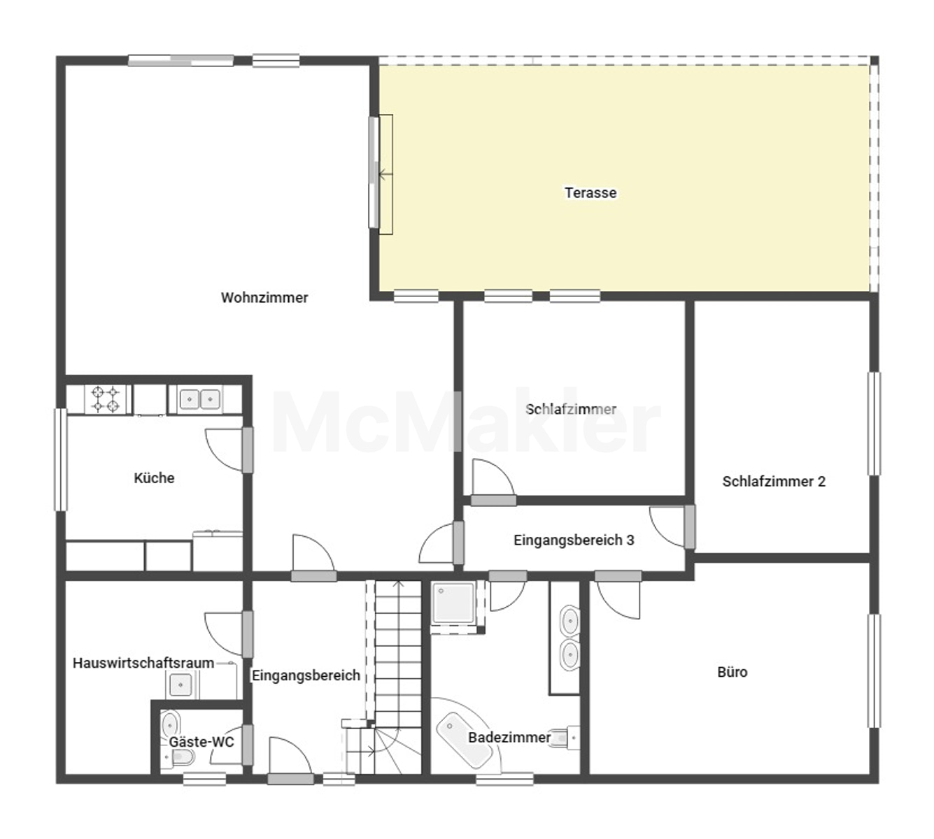 Flexibles Zweifamilienhaus mit großem Garten – ideal für Generationen, Wohnen & Vermieten – Grundriss 1