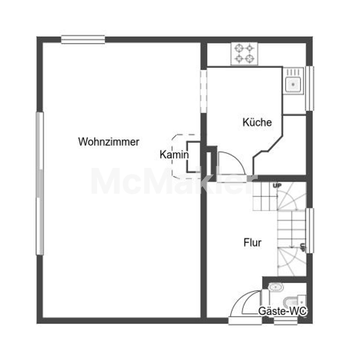 Unikat : Einzigartiges Einfamilenhaus in ruhiger Lage – robust gebaut, großzügig gedacht – Grundriss 1