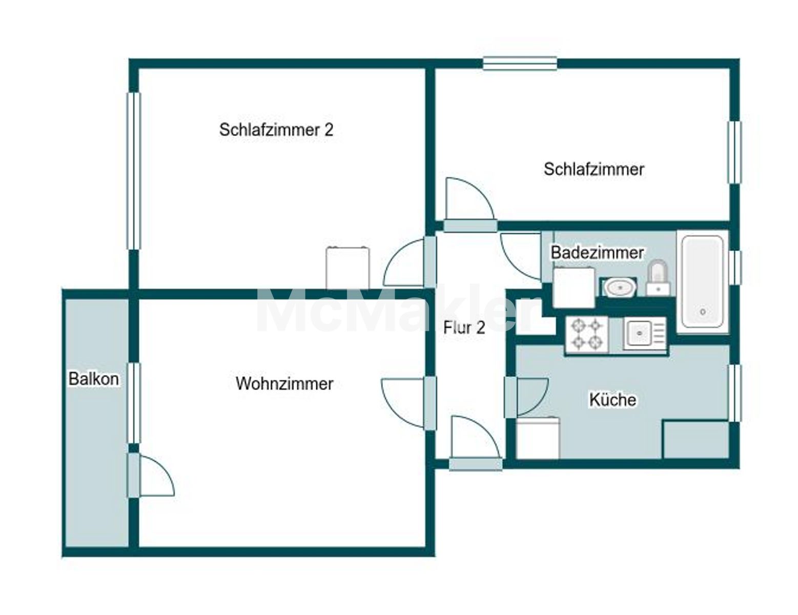Gepflegte 3-Zimmer-Eigentumswohnung mit Balkon im beliebten Stadtfeld Ost – Grundriss 1