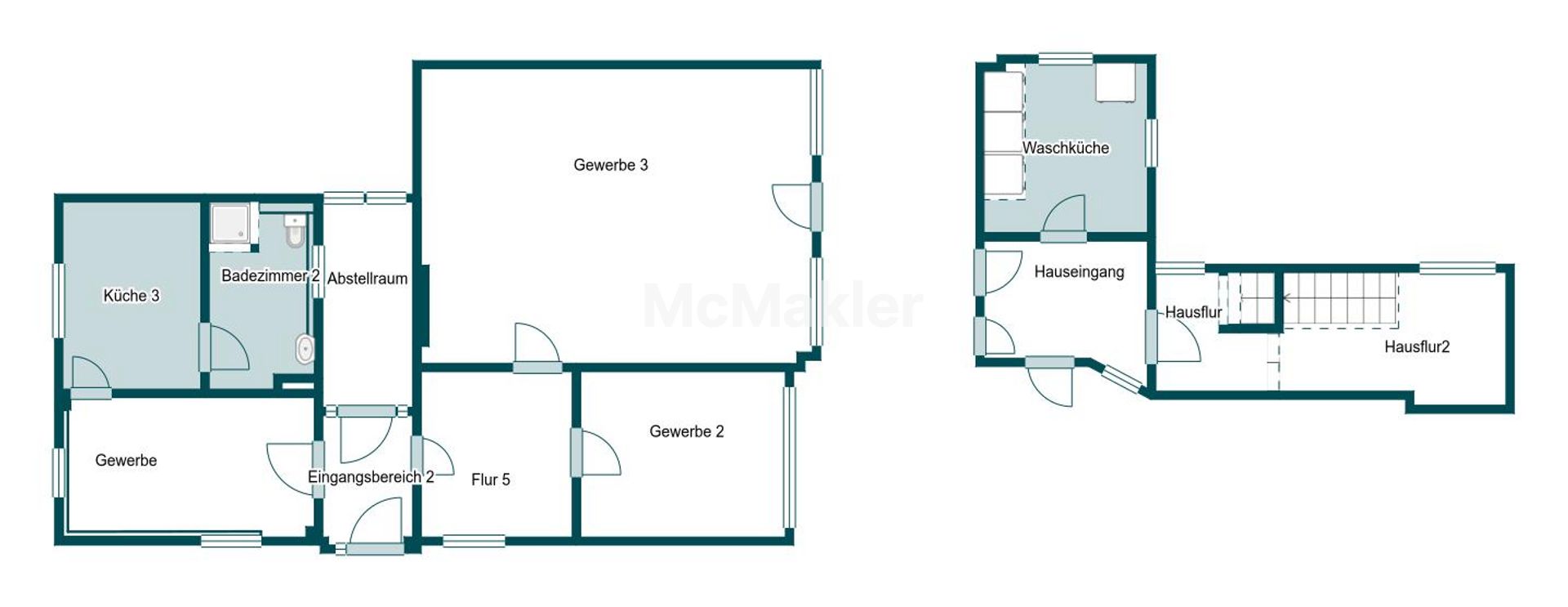 Innenstadt-Investment in Blomberg: Wohn- und Geschäftshaus mit 5 Stellplätzen und Potenzial – Grundriss 1