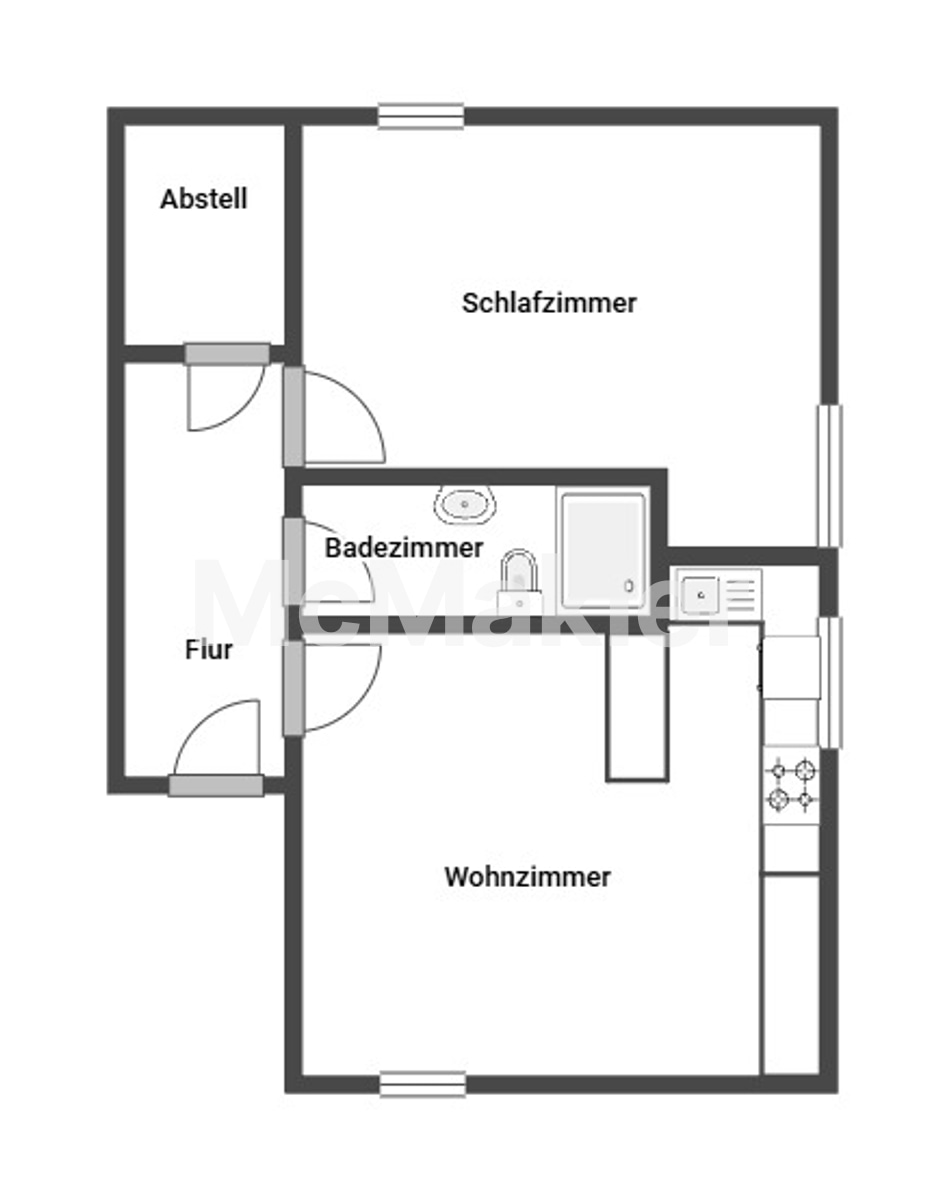 Eigentumswohnung in Lahntal-Goßfelden – Attraktive Kapitalanlage oder ideales Zuhause zum Wohlfühlen – Grundriss 1