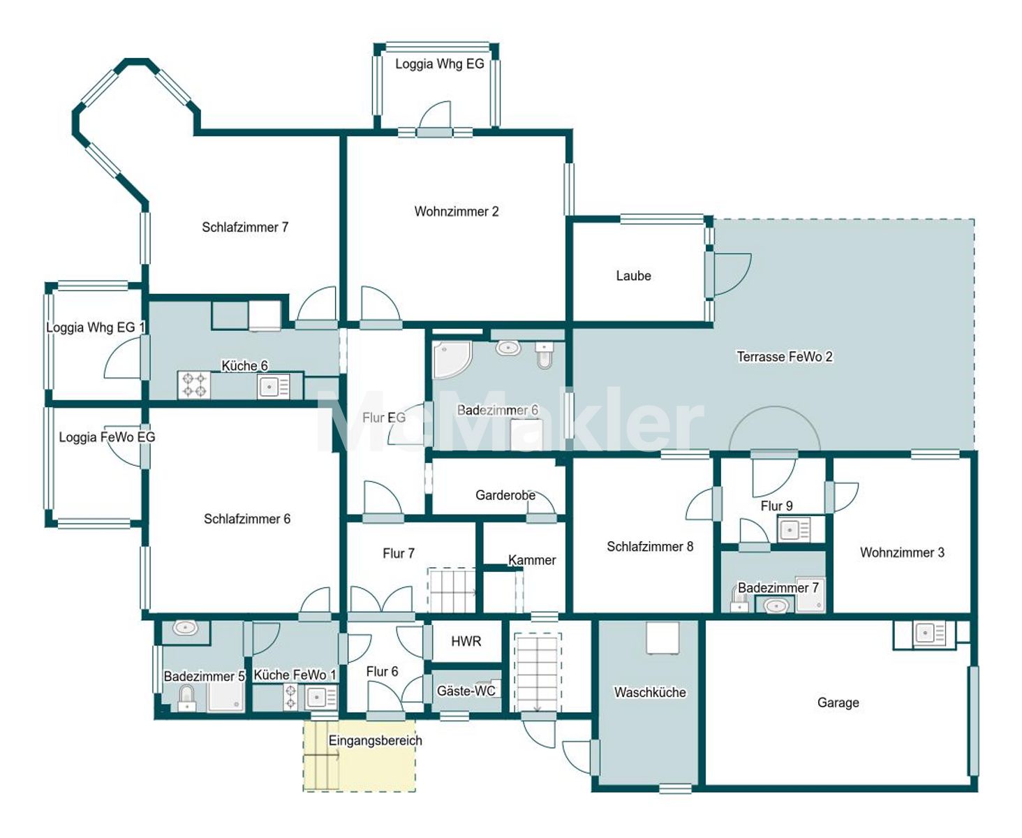 Villa „Sonneck“ – Historische Bäderarchitektur mit vielfältigem Nutzungspotenzial – Grundriss 1