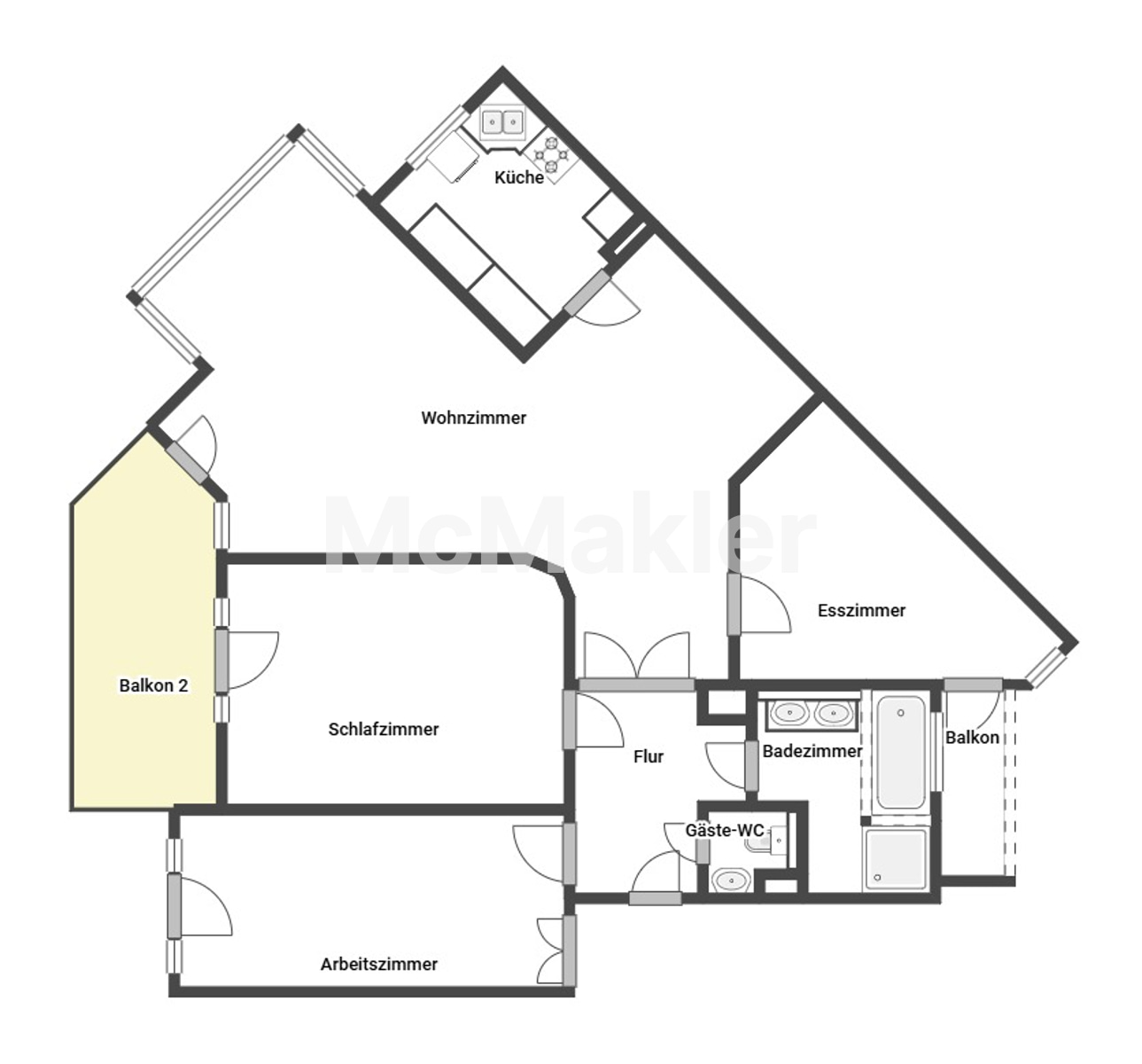 Ein Zuhause zum Ankommen–großzügige, familienfreundliche ETW mit zwei Balkonen und zwei Stellplätzen – Grundriss 1