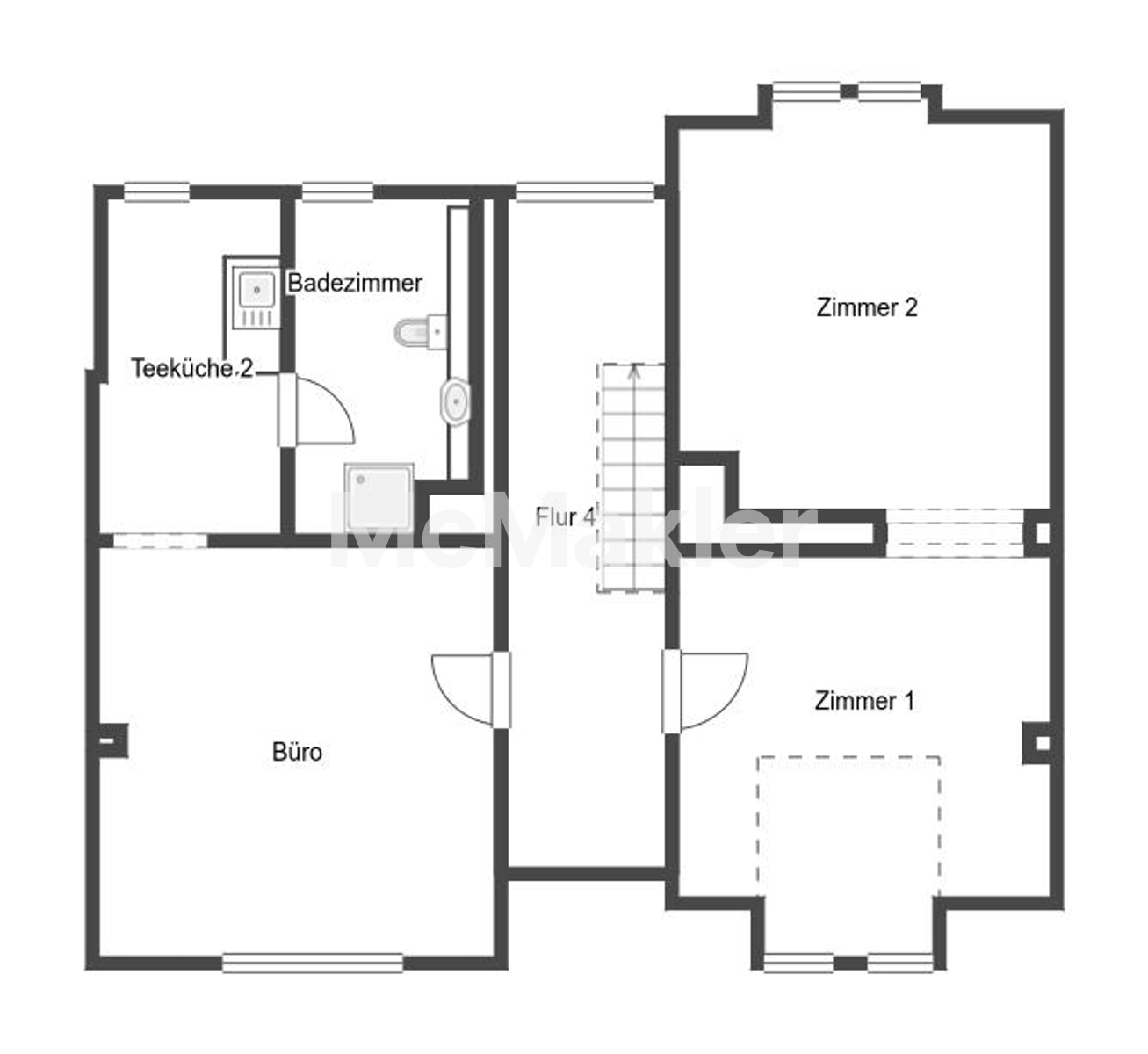 Vielseitig nutzbares Geschäftshaus mit Loft-Charakter in zentraler Lage – Grundriss 1