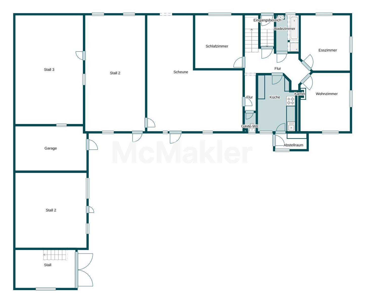 Wohnen im Grünen - EFH inkl. Schuppen mit eigenem Garten in Güglingen – Grundriss 1