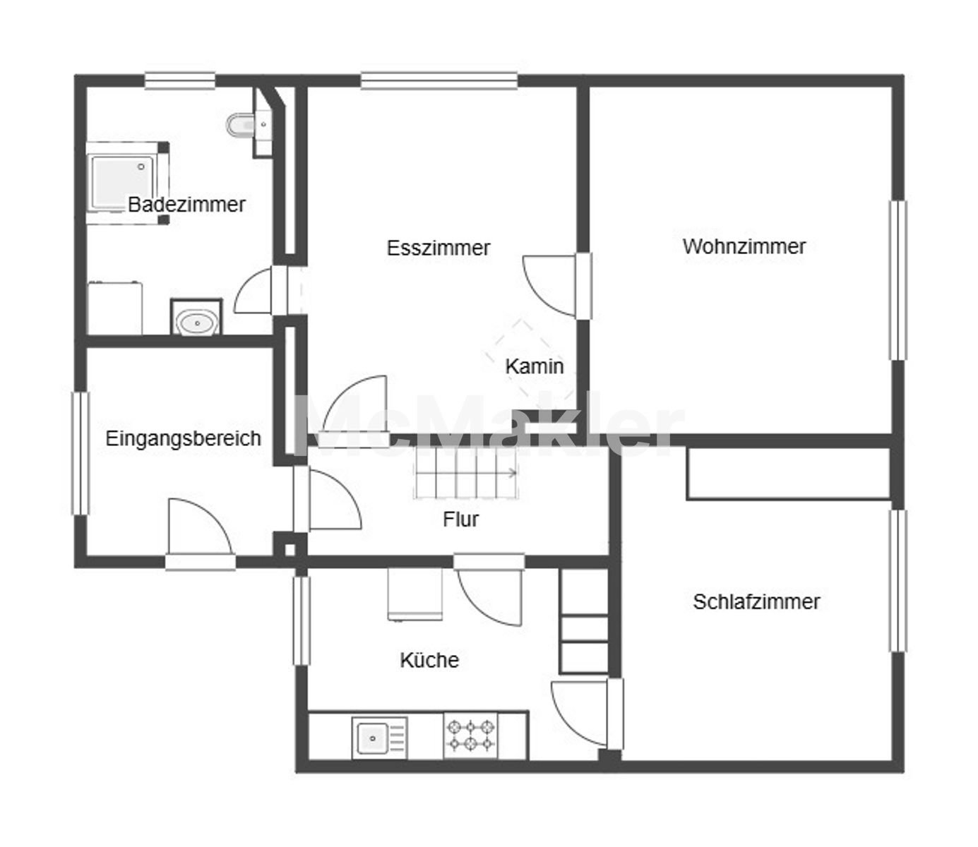 Naturgenuss: EFH inkl. Werkstatt mit großem Gartengrundstück in Feldrandlage – Grundriss 1