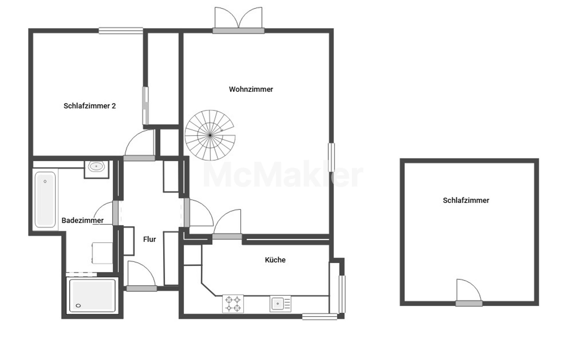 Kapitalanlage mit Potenzial – Vermietete Etagenwohnung in Elmenhorst-Lichtenhagen – Grundriss 1