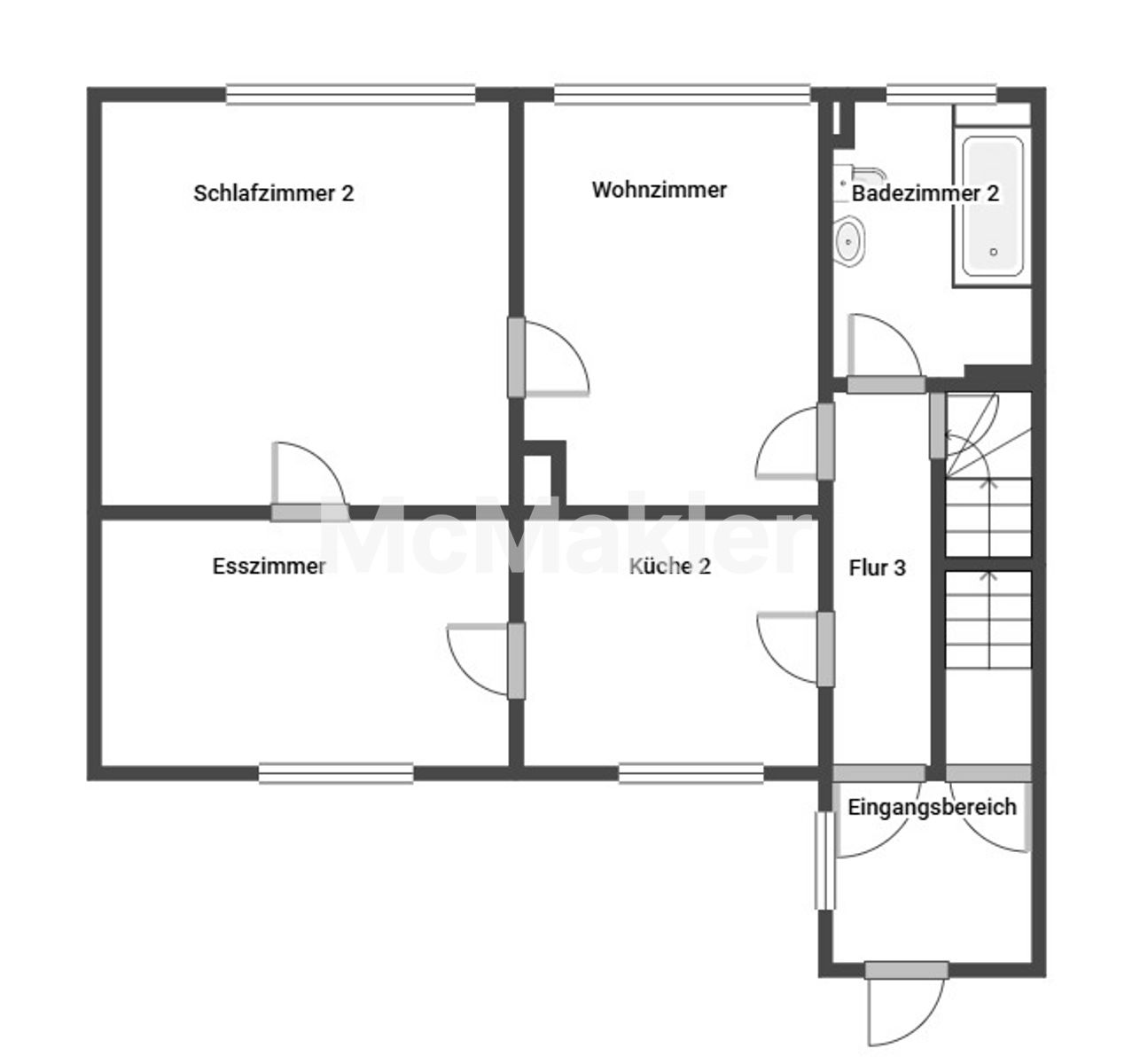 Flexibles Wohnen & Vermieten: 6-Zimmer-Reihenendhaus mit zwei Wohneinheiten nahe Güstrow – Grundriss 1
