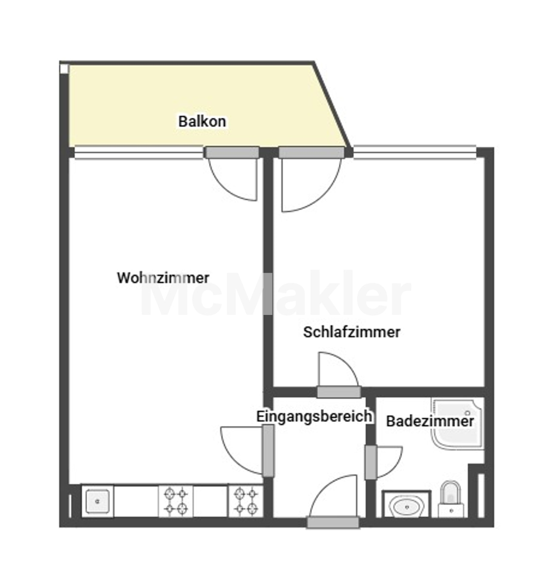 Attraktive 2-Zimmer-Wohnung zur Eigennutzung oder Kapitalanlage – Grundriss 1