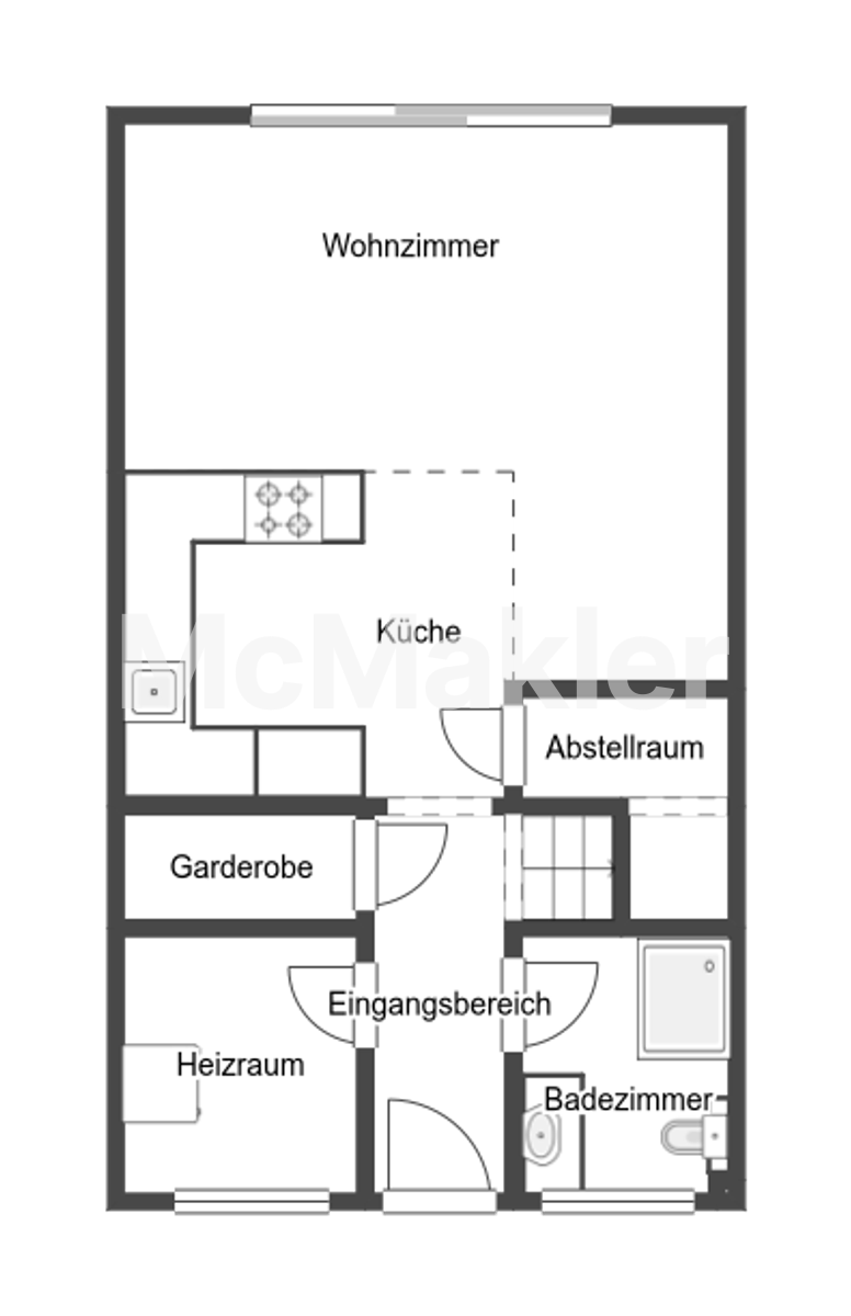 Perfekt für Familien: Reihenhaus auf 3 Etagen in Wien Umgebung – Grundriss 1