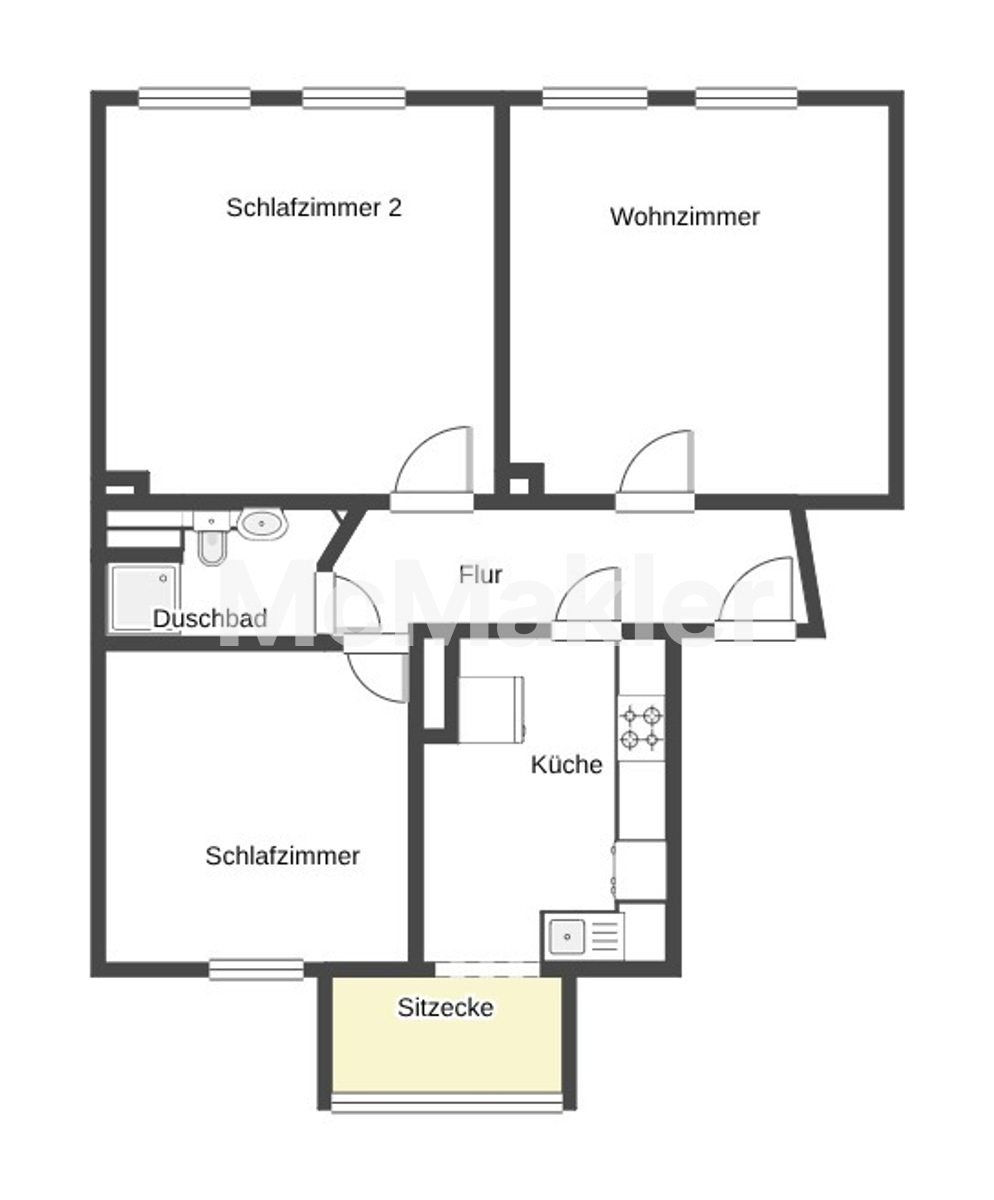 Attraktives Investment in Kiel: Vermietete Eigentumswohnung mit Top-Rendite – Grundriss 1