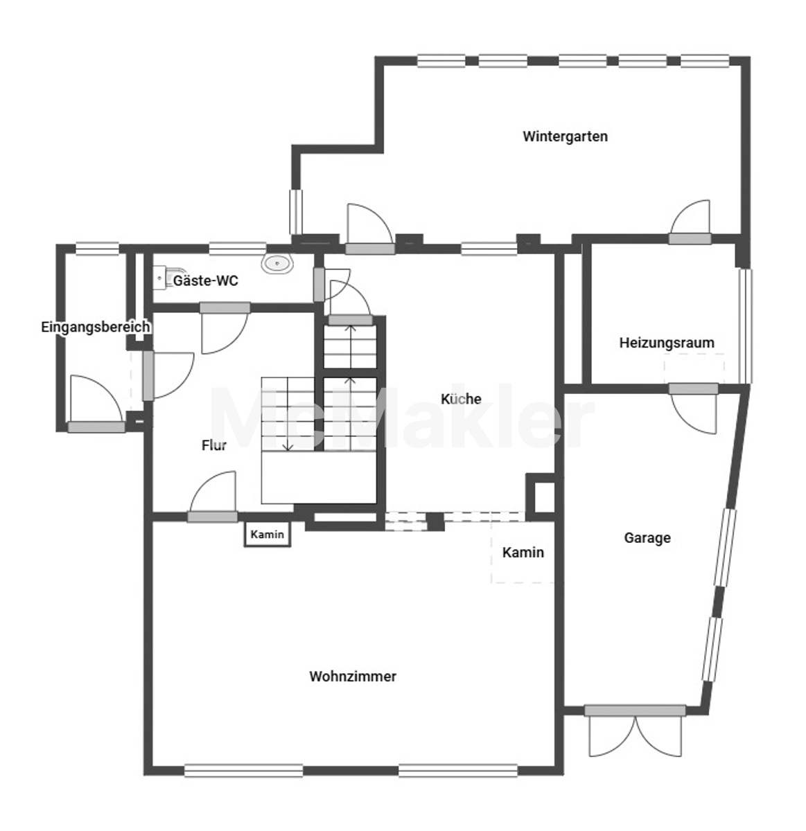 Handwerkerhaus: Gestaltbares Einfamilienhaus im Hunsrück – Grundriss 1