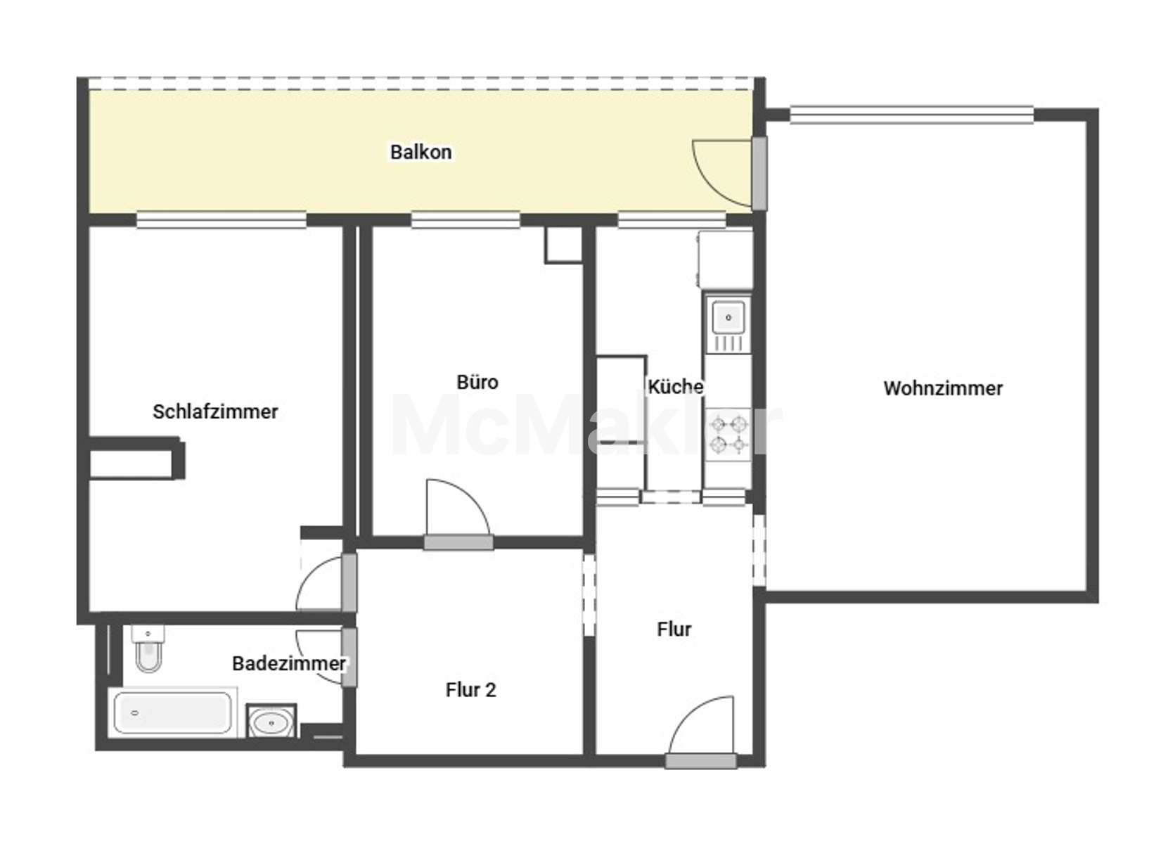 Sofort wohlfühlen: 3-Zi.-Etagenwohnung in Celle-Altencelle – Grundriss 1