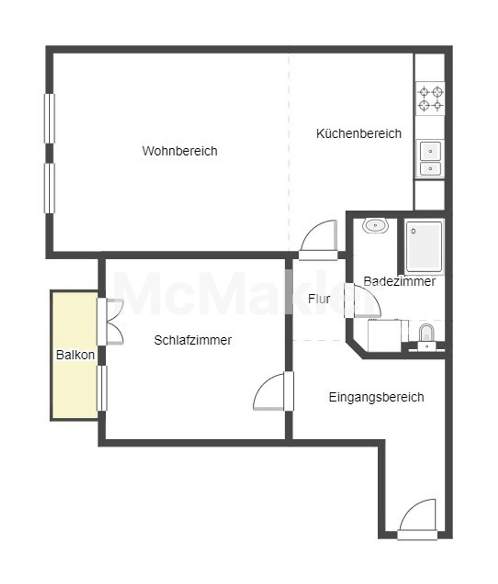 Solide Anlage auf Usedom: Neuwertige ETW mit Balkon und Stellplatz in Karlshagen – Grundriss 1