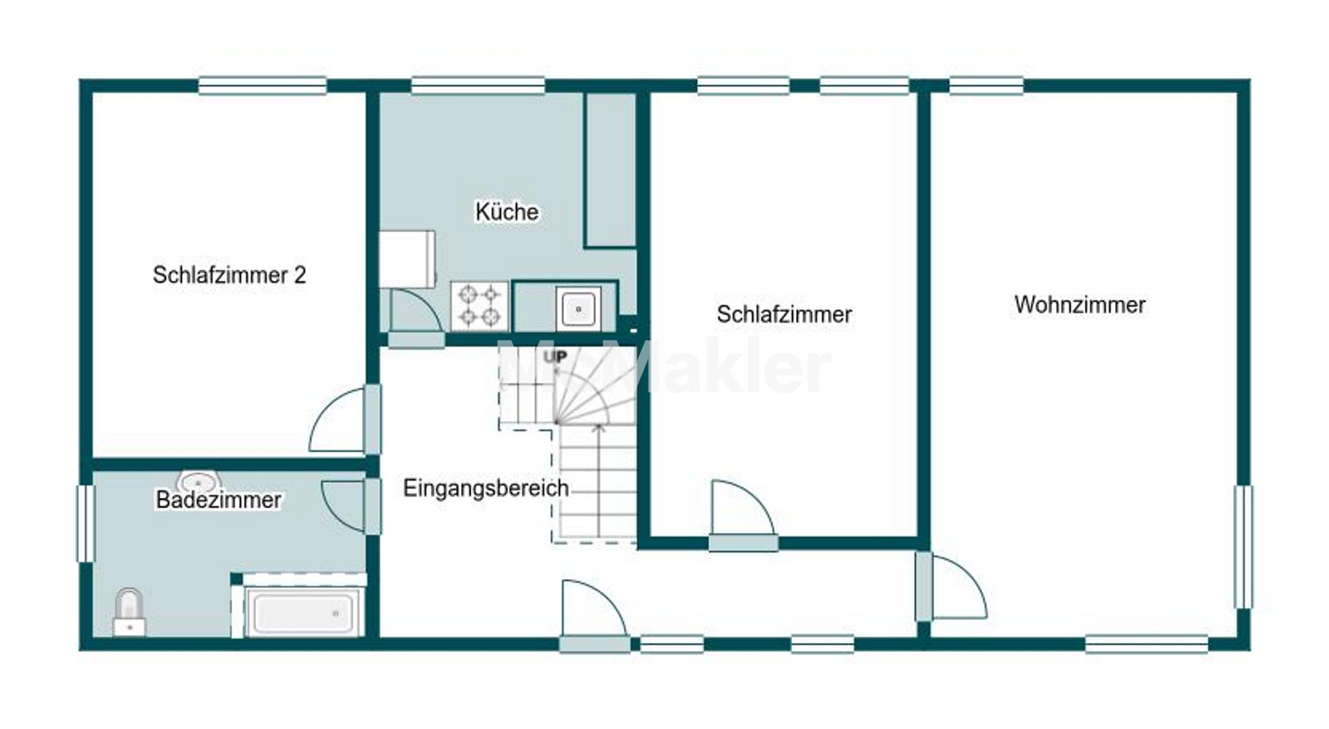 Sofort wohlfühlen: 6-Zi.-EFH mit Garten, Garage und 2 Carportstellplätzen in Fuhlendorf – Grundriss 1