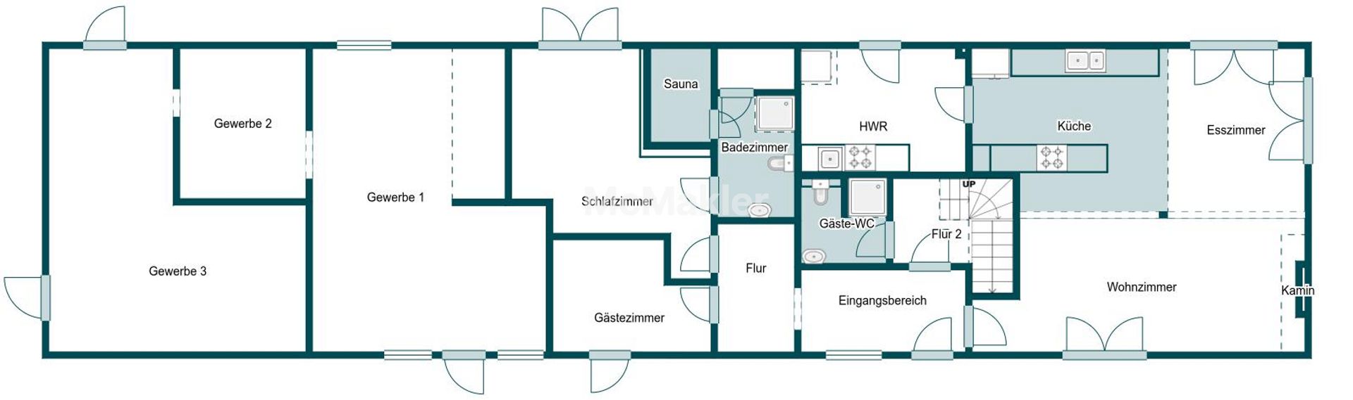 Flexibles Wohn- und Geschäftshaus in Kappeln  - Wohnen, Arbeiten, Vielfalt – Grundriss 1