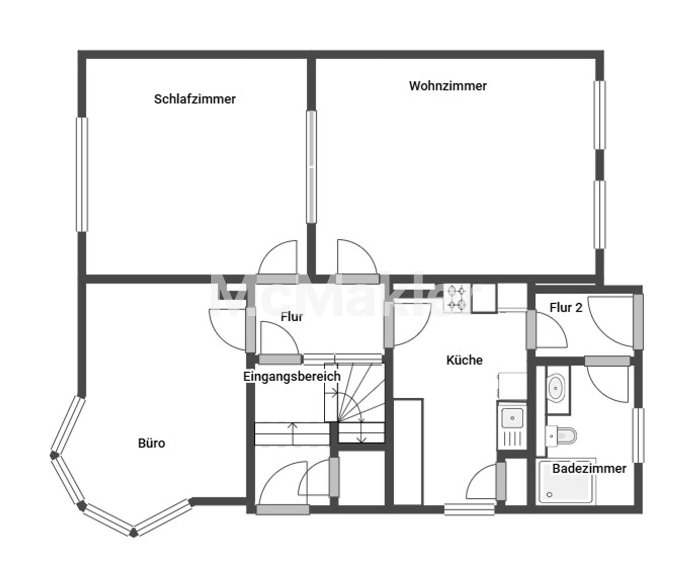 Charmantes Familienhaus mit Sauna, Garten und Carport in Kabelsketal-Zwintschöna – Grundriss 1