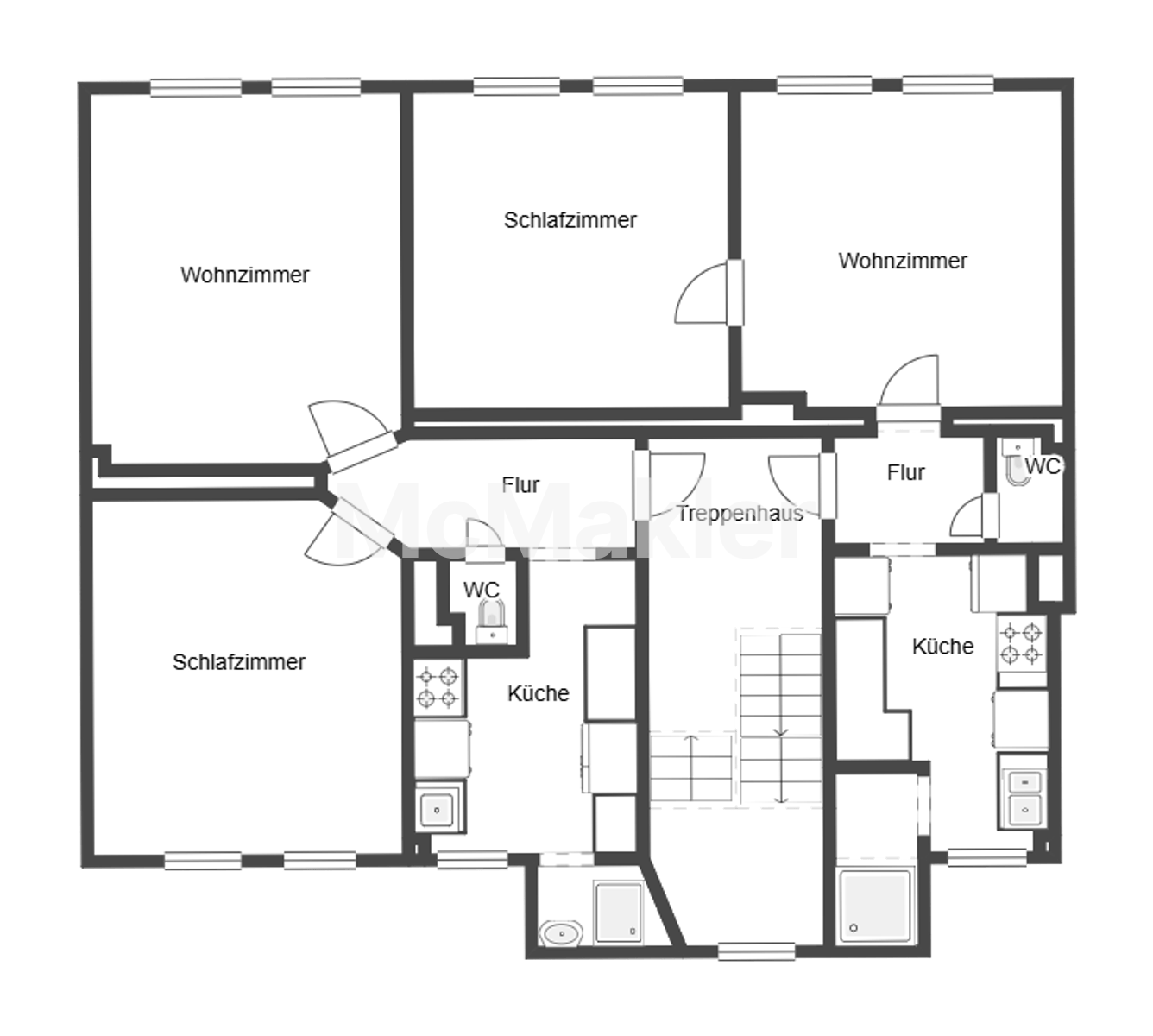 Voll vermietetes Mehrfamilienhaus mit 7 Einheiten in Neumünster – Grundriss 1