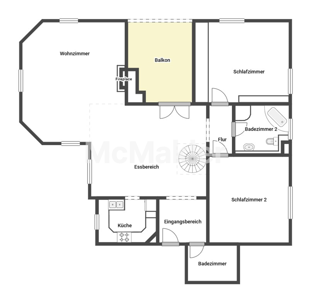 Zuhause mit Weitblick – großzügige Maisonettewohnung in ruhiger Lage von Büttelborn-Worfelden – Grundriss 1