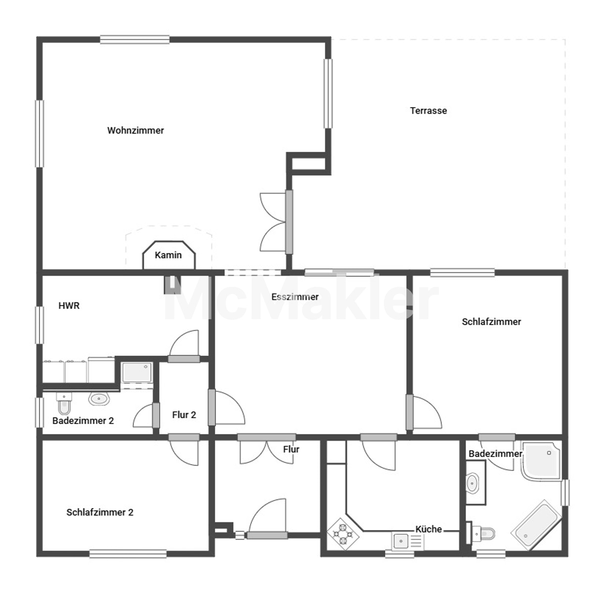 Alles auf einer Ebene - sehr gepflegter Bungalow in Borgstedt – Grundriss 1