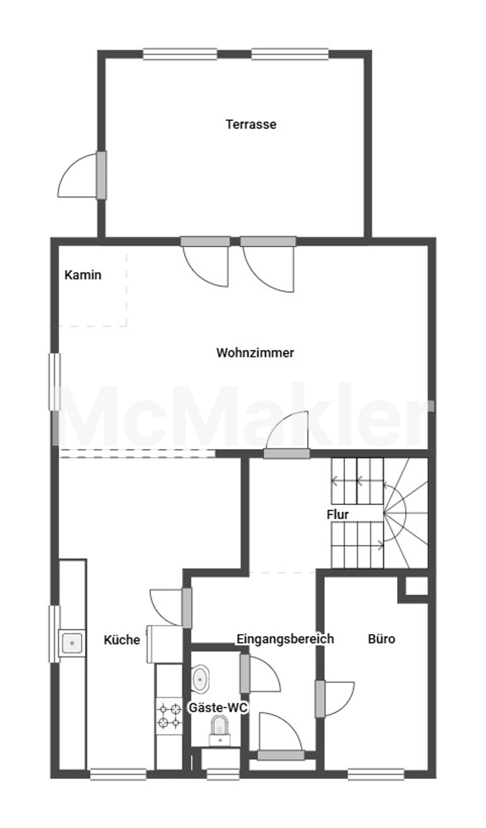 Wohnkomfort trifft Nachhaltigkeit – Großzügige Doppelhaushälfte mit PV-Anlage und Wärmepumpe – Grundriss 1