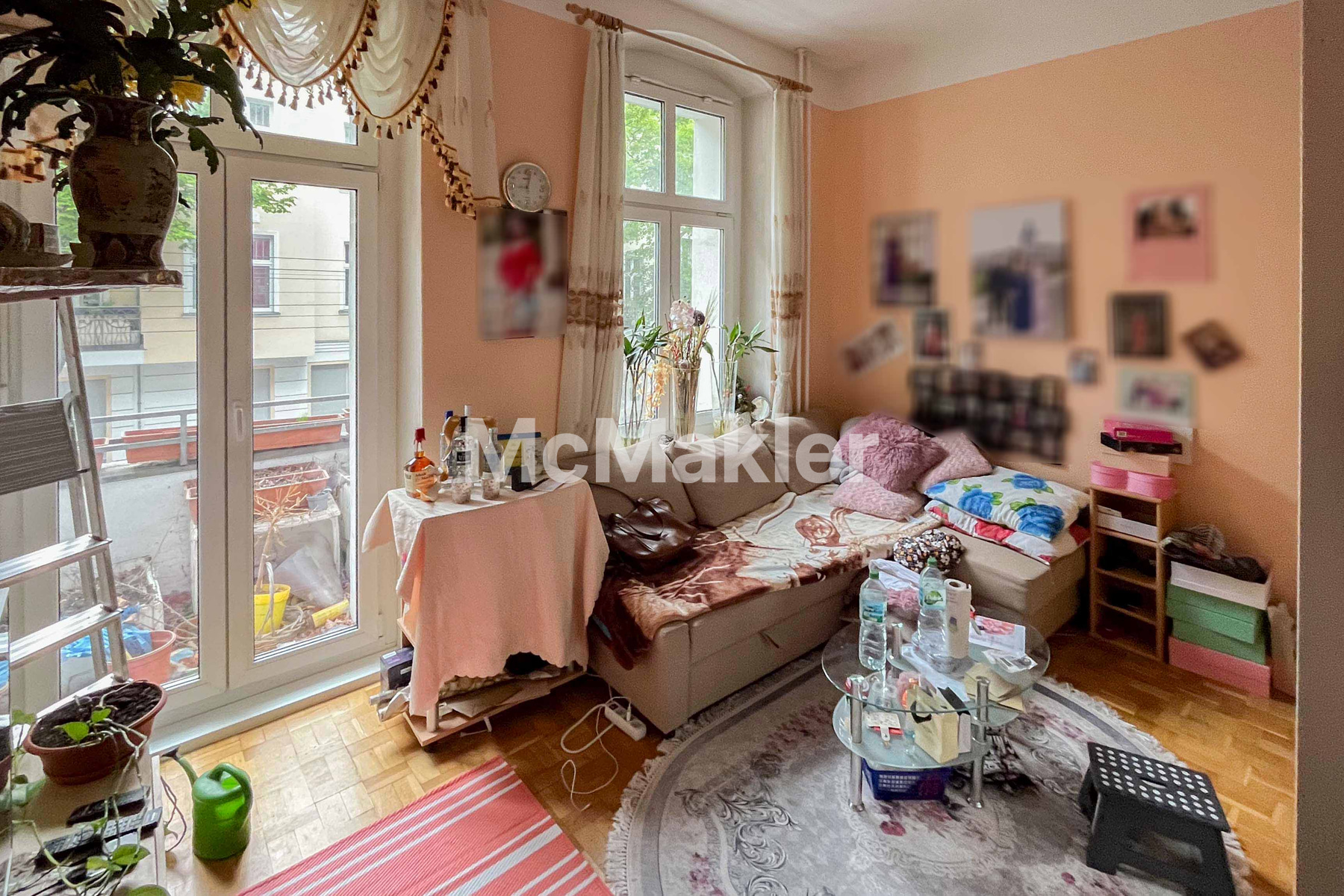 Kapitalanlage in Pankow: Vermietete 1-Zimmer-Altbauwohnung mit Balkon Teileigentum! 