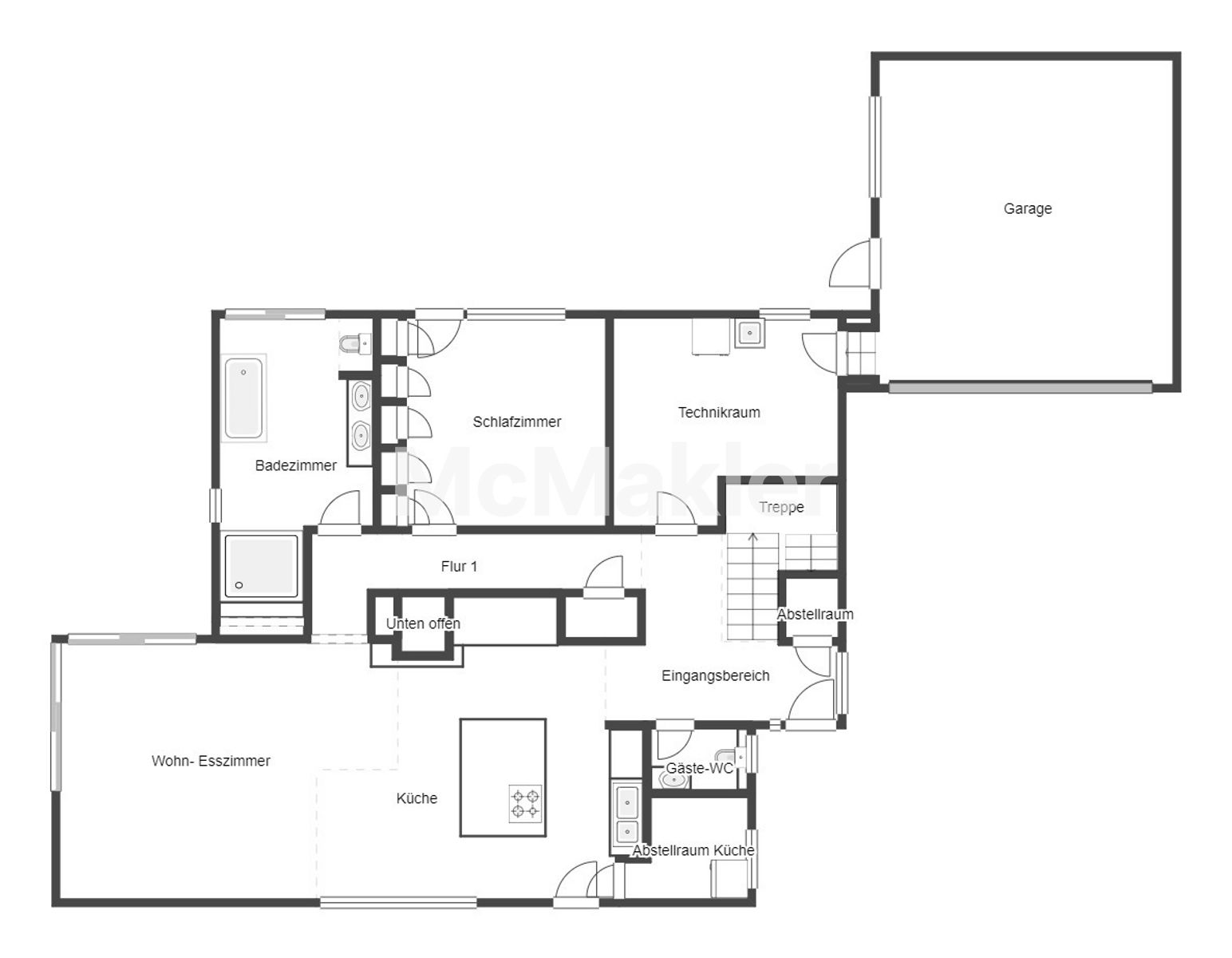 Exklusiver Neubau mit Doppelgarage und großem Garten  in idyllischer Lage von Hönningen-Liers – Grundriss 1