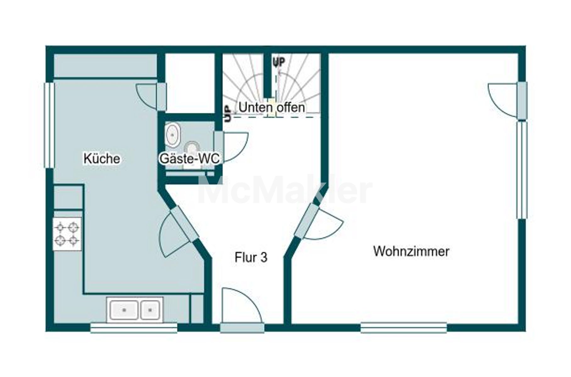 Ruhiges Familienidyll in Sackgassenlage – 5-Zi.-EFH mit Doppelgarage in Radevormwald – Grundriss 1