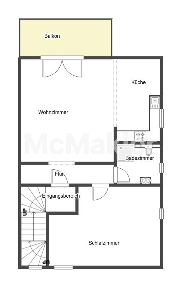 Ferienwohnung „Muschel“ – Erholung im Grünen auf Rügen – Grundriss 1