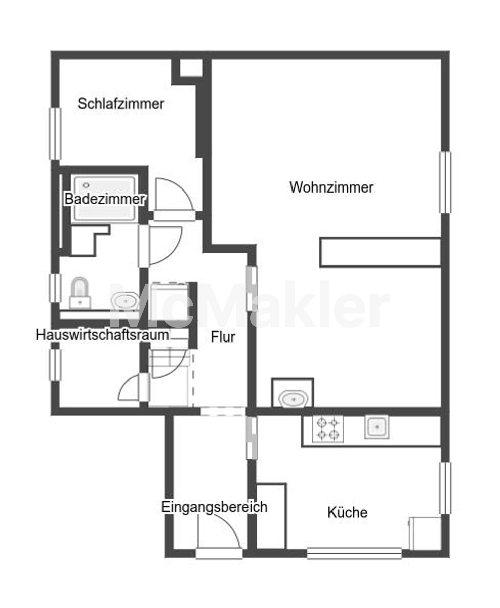 Gepflegte Doppelhaushälfte mit Garten, Garage und Freistellplatz in Divitz-Spoldershagen – Grundriss 1