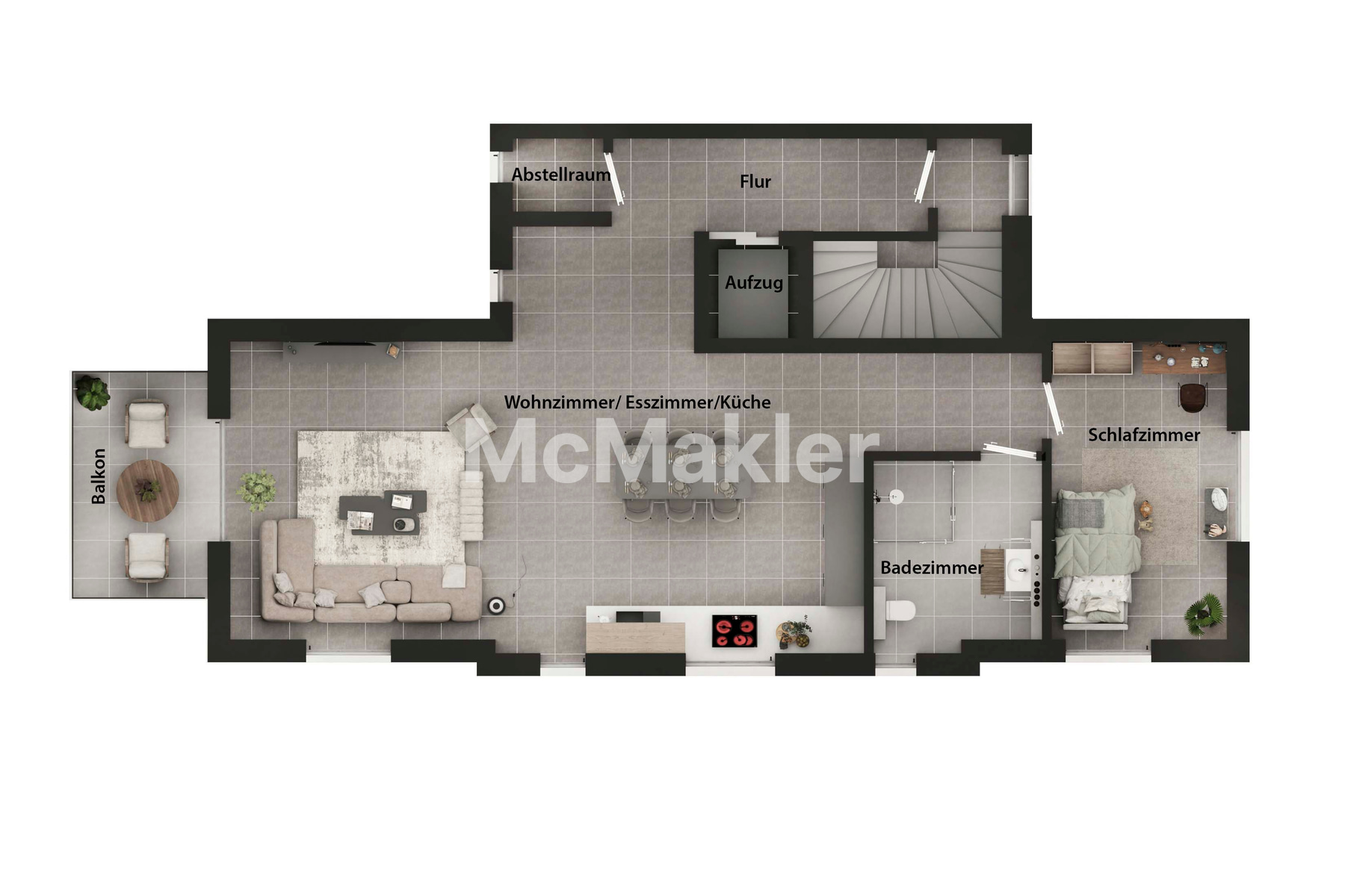 Großzügige , barrierefreie Maisonette-Wohnung -hochwertige Ausstattung in Bad Honnef ! – Grundriss 1