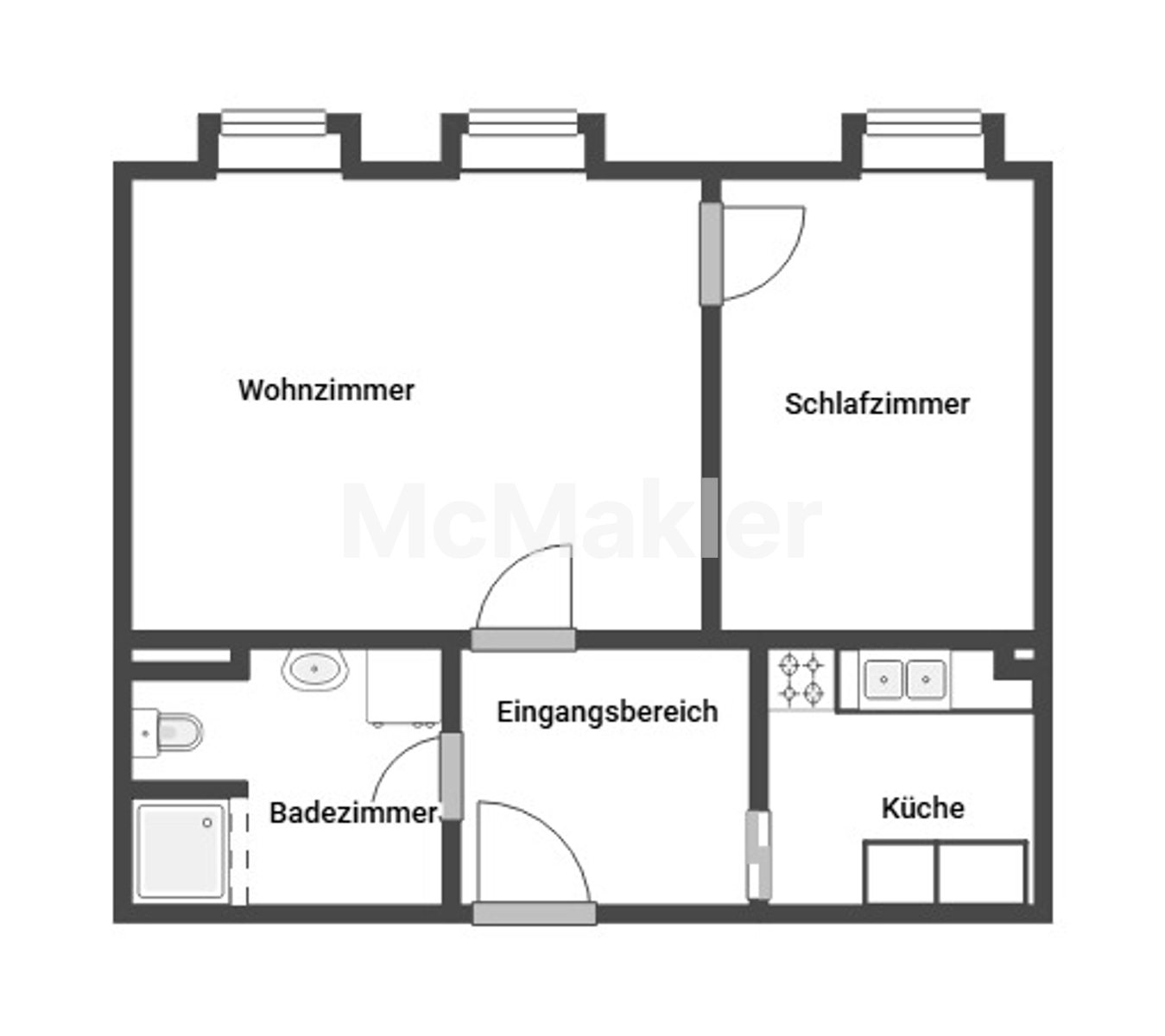 Naturnah wohnen mit Hofcharme – Gepflegte 2-Zimmer-Eigentumswohnung mit eigenem Garten & Stellplatz – Grundriss 1