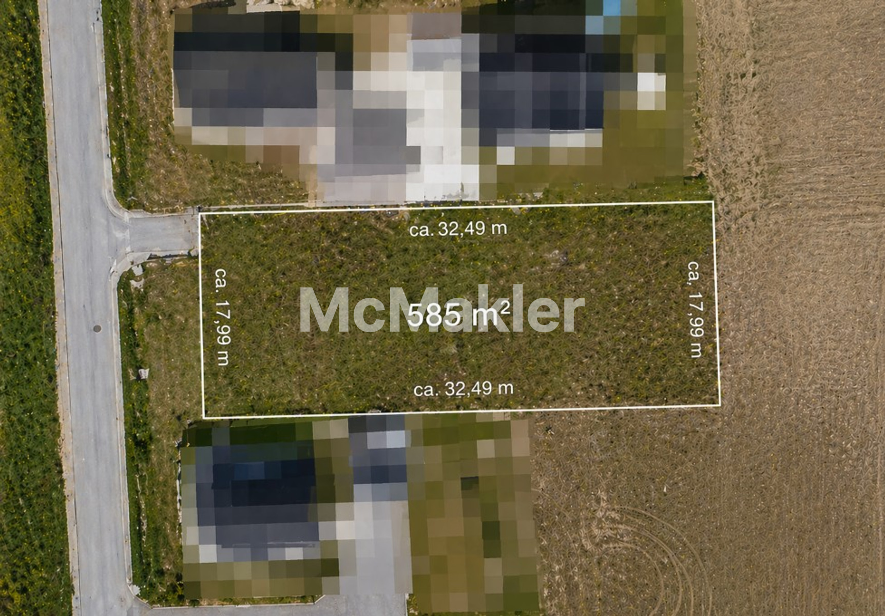 Familienglück oder Doppelhausprojekt: 585 m² Baugrundstück in Feldrandlage mit Bebauungsplan