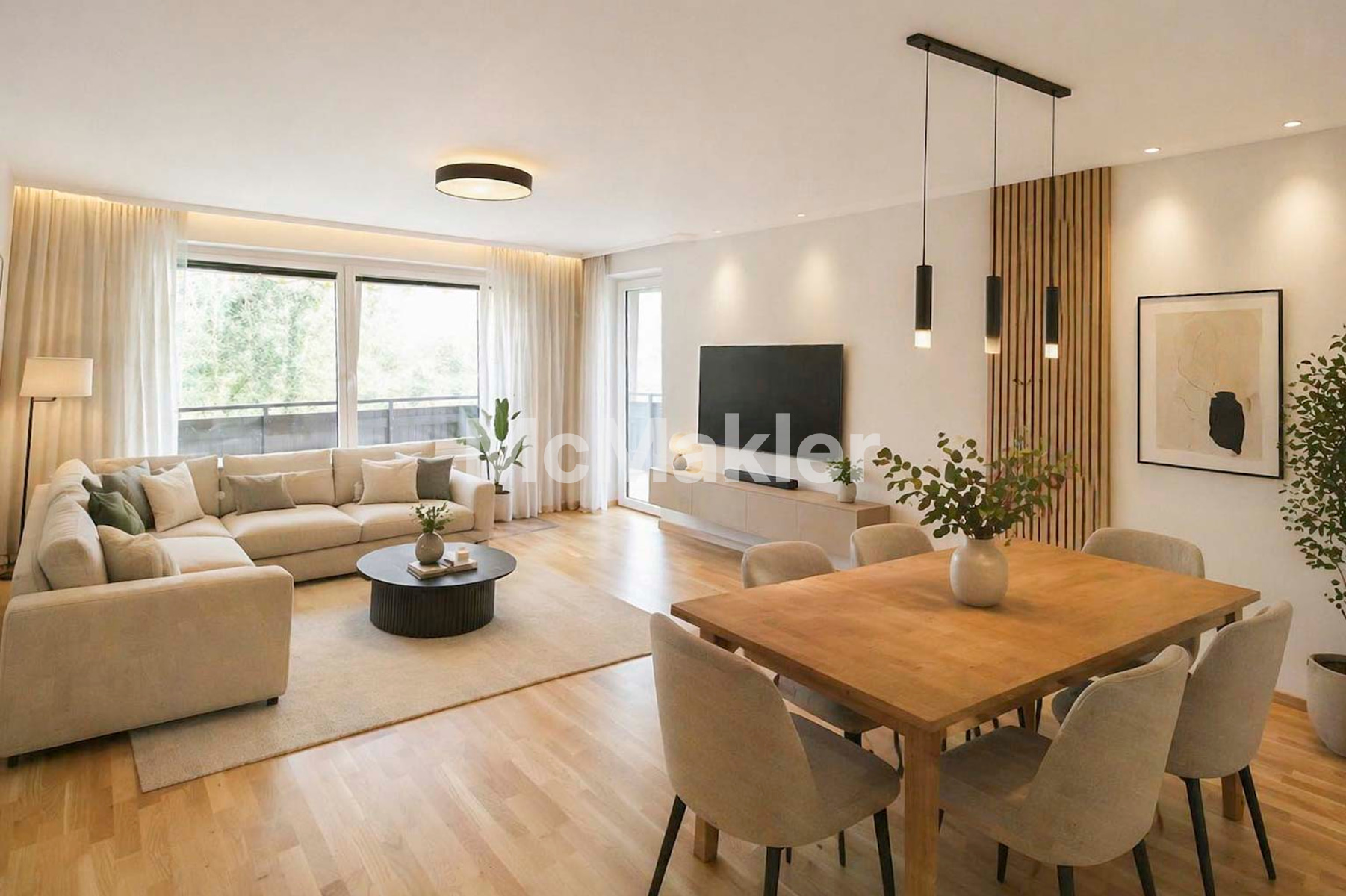 Bezugsfreie, helle 3-Zi-Wohnung mit 2 Balkonen und Tiefgaragenstellplatz nahe dem Starnberger See