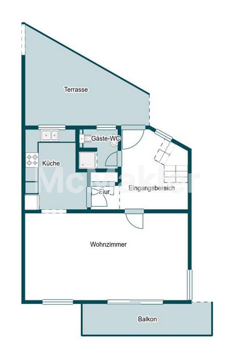 Maisonette mit Haus-Charakter und Stellplatz in Heidelberg-Ziegelhausen – Grundriss 1