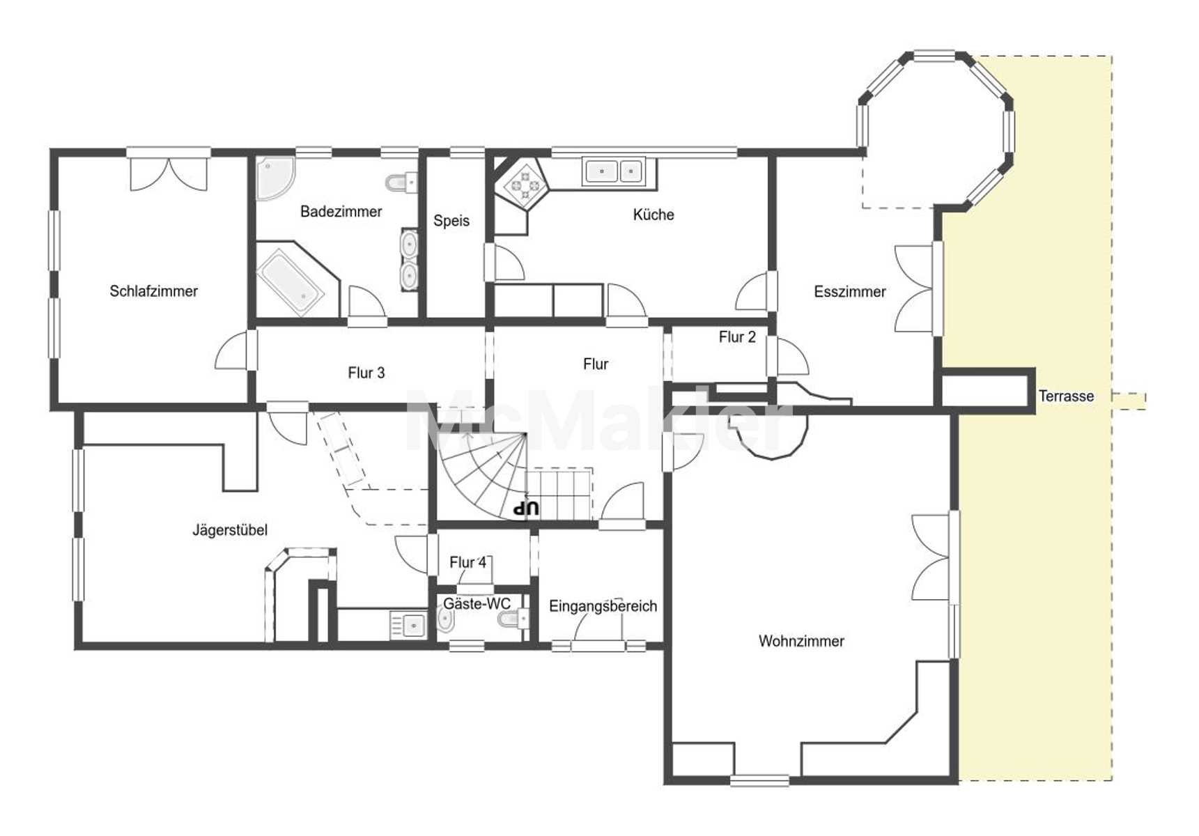 Familientraum mit viel Platz: Einfamilienhaus mit ca. 335 m² Wohnfläche und großem Grundstück – Grundriss 1