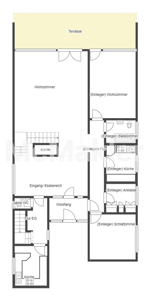 Platz für Träume: Familienresidenz mit Ausbaupotenzial und separater Einliegerwohnung! – Grundriss 1