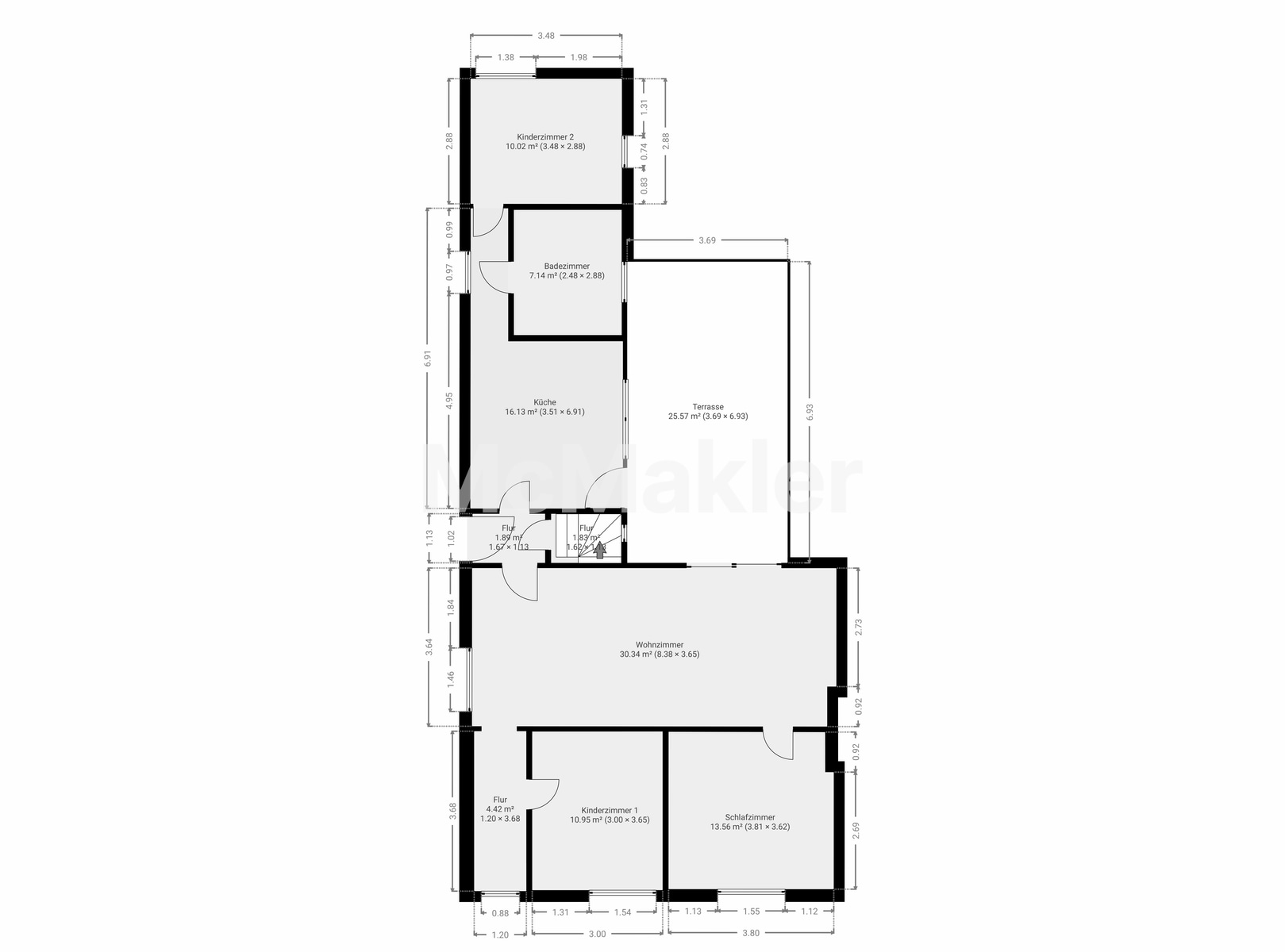 Doppelhaushälfte mit Potenzial - Handwerkertraum in beliebter Wohnlage auf 414 qm Grundstück – Grundriss 1