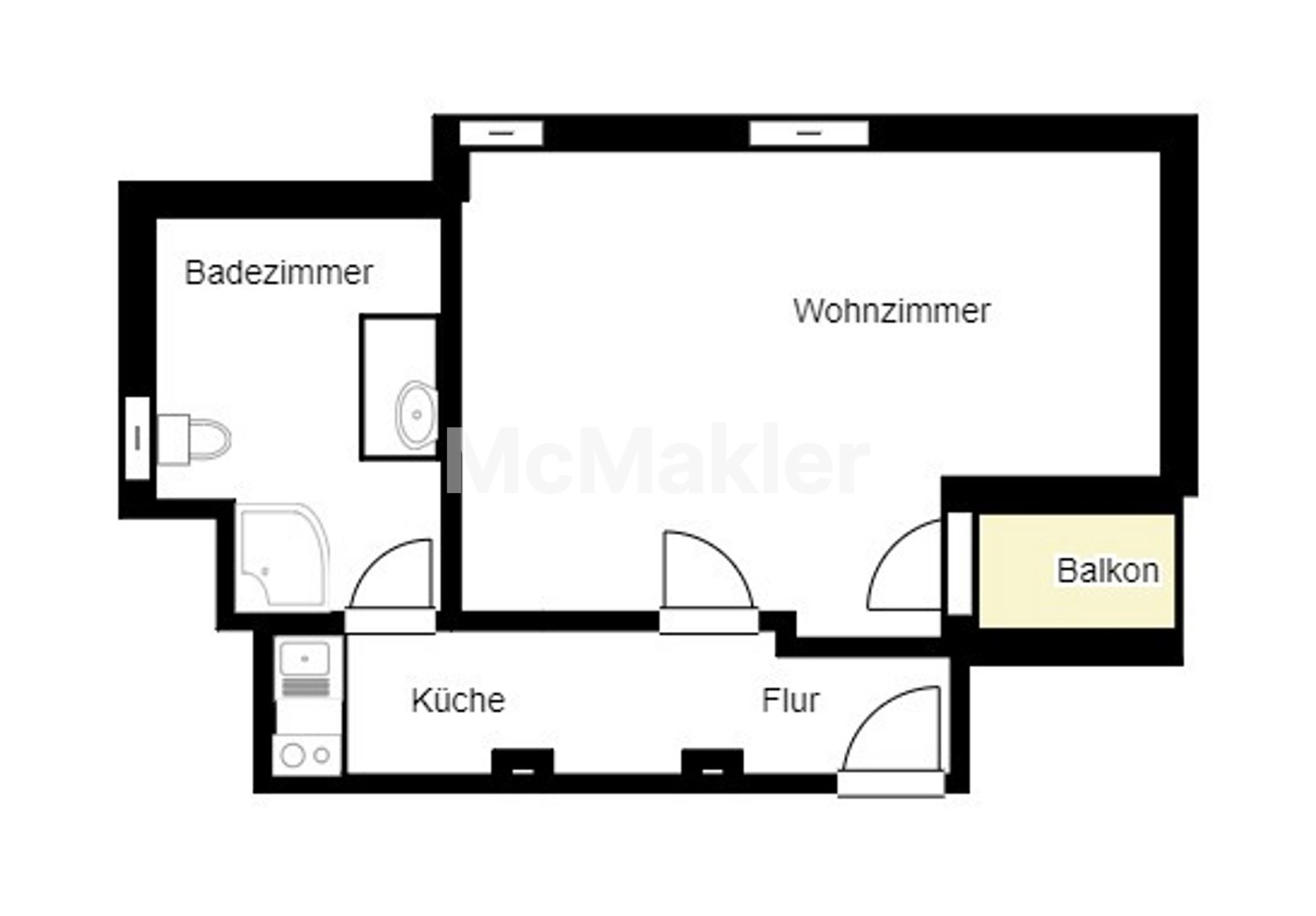 Kapitalanlage oder Eigenheim: Renoviertes Apartment mit TG-Stellplatz in Münster-Gremmendorf – Grundriss 1
