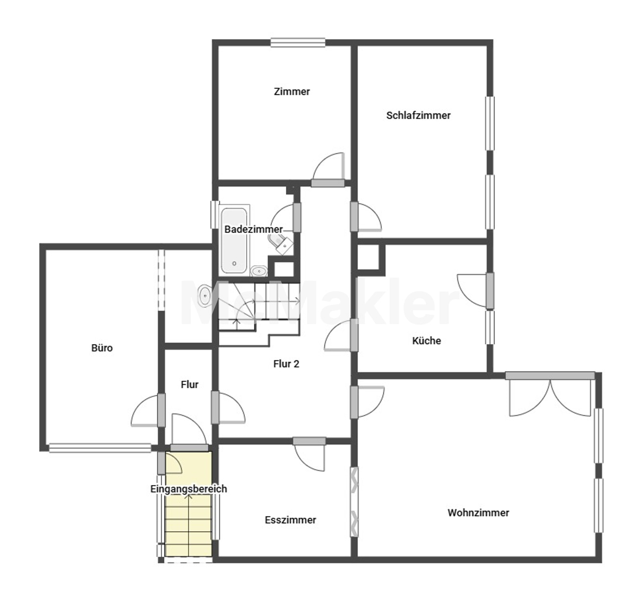 Ihr neues Zuhause in Freiberg – bezugsfreies 5-Zi-Reiheneckhaus mit Garten, Terrasse und Garage – Grundriss 1