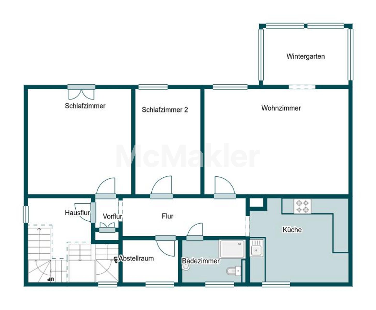 Sofort wohlfühlen: 6-Zi.-EFH mit Einliegerwohnung und Garten in Anklam – Grundriss 1