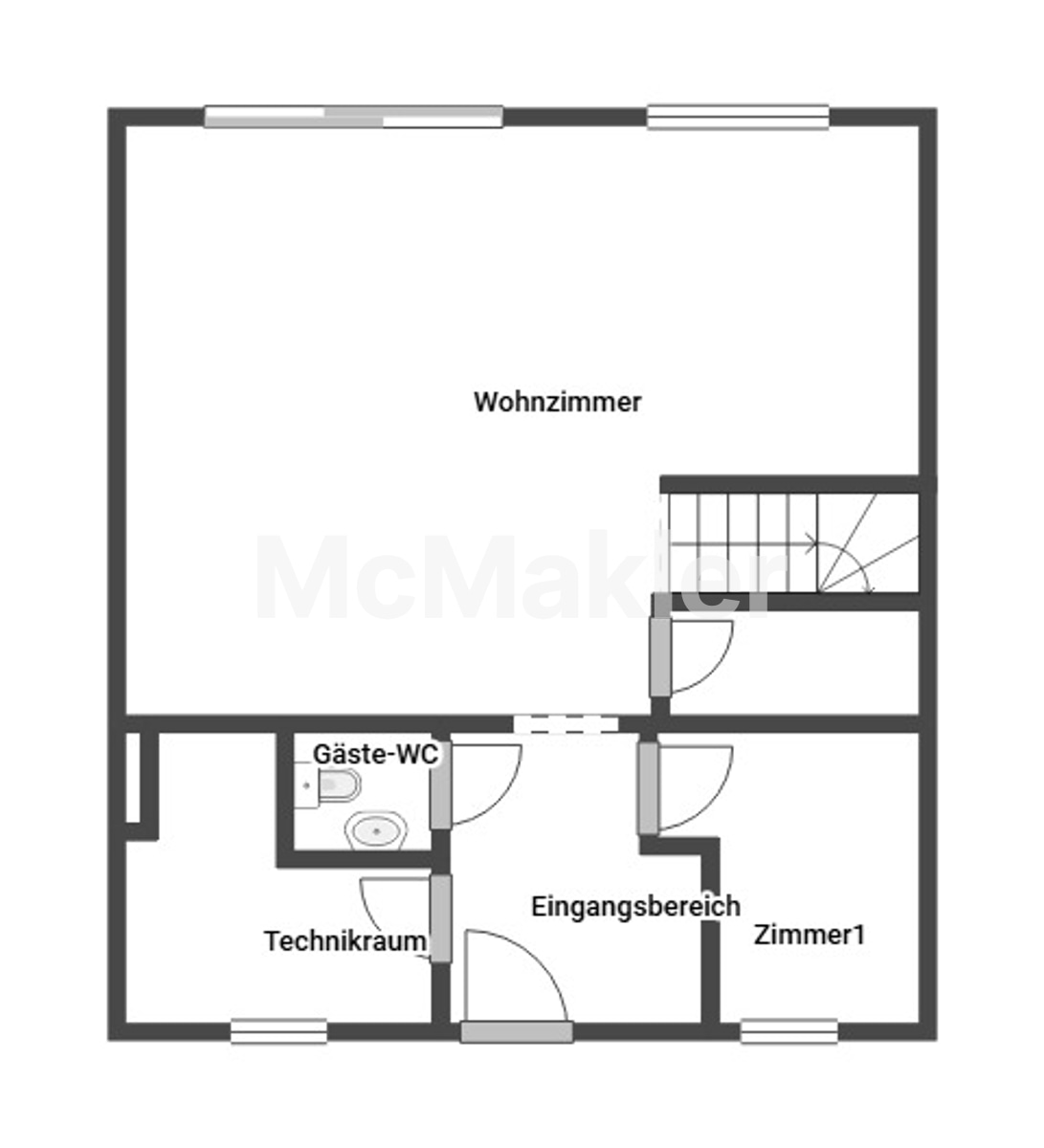Modernes Reihenhaus in Spillern – belagsfertiger Erstbezug mit Garten – Grundriss 1