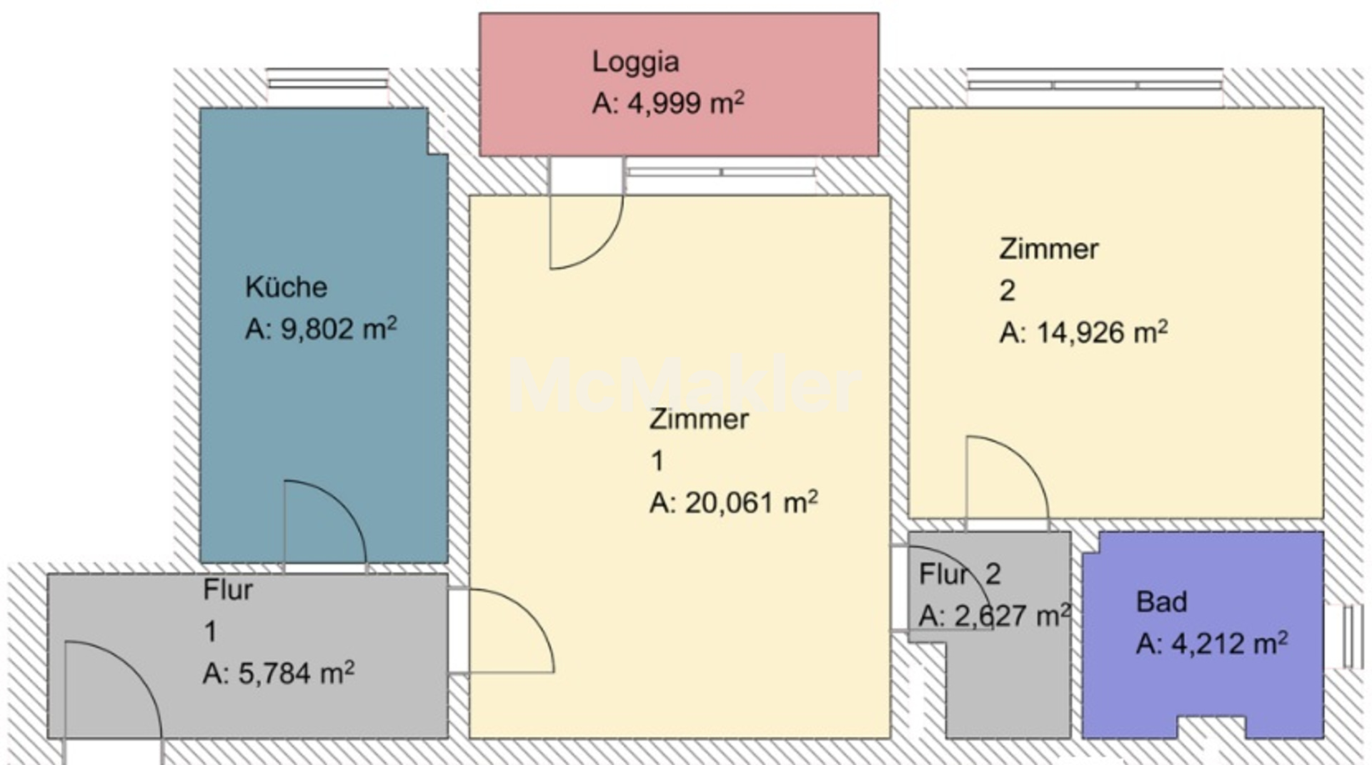 Über den Dächern Kreuzbergs – Urbanes Wohnen mit Balkon und gemeinschaftlicher Dachterrasse – Grundriss 1